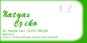 matyas cziko business card
